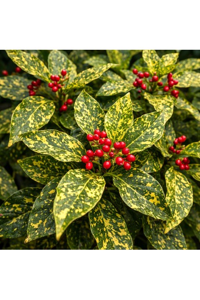 Aucuba Кротоніфолія ягоди